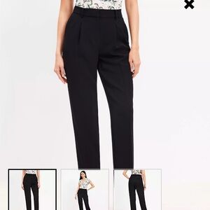 NWOT Loft pleated black pants size 6